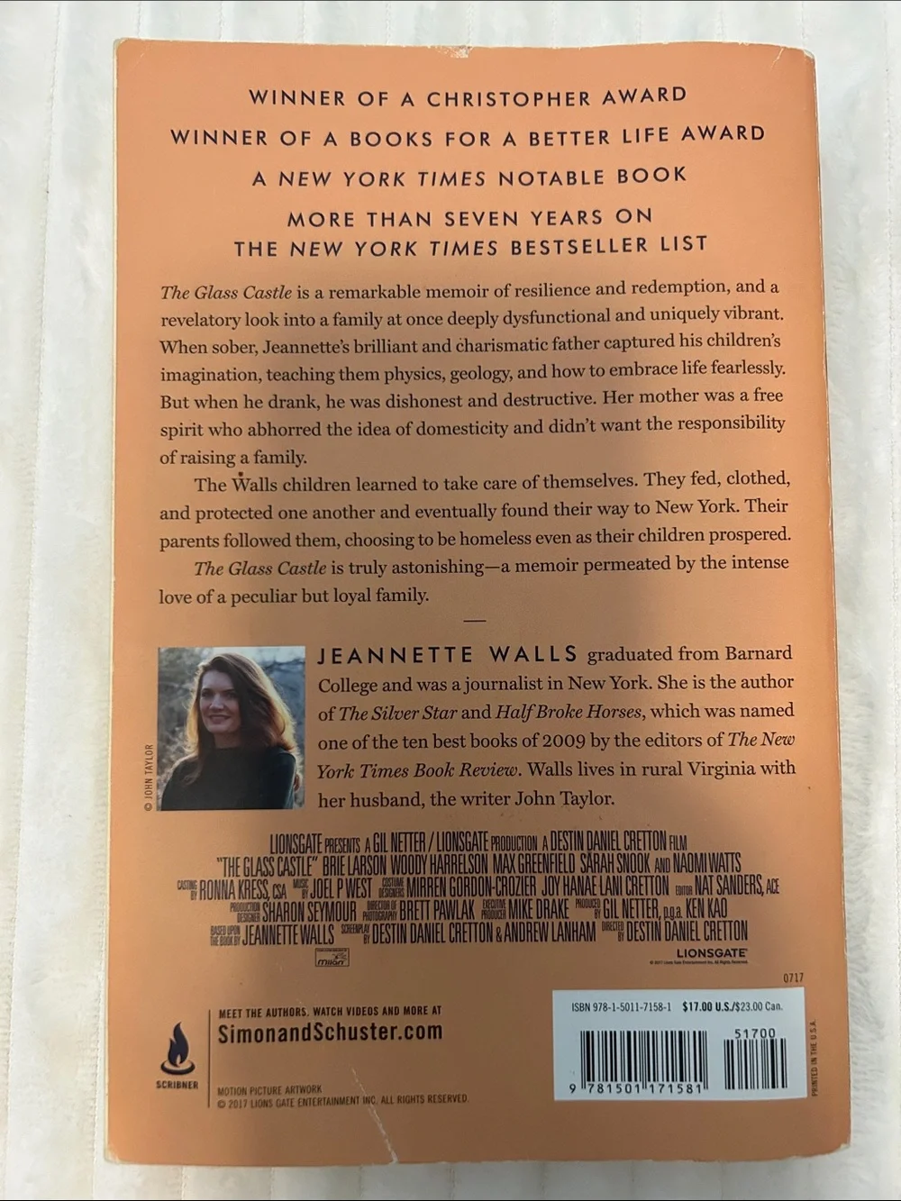 2005 Vintage The Glass Castle by Jeannette Walls - Paperback